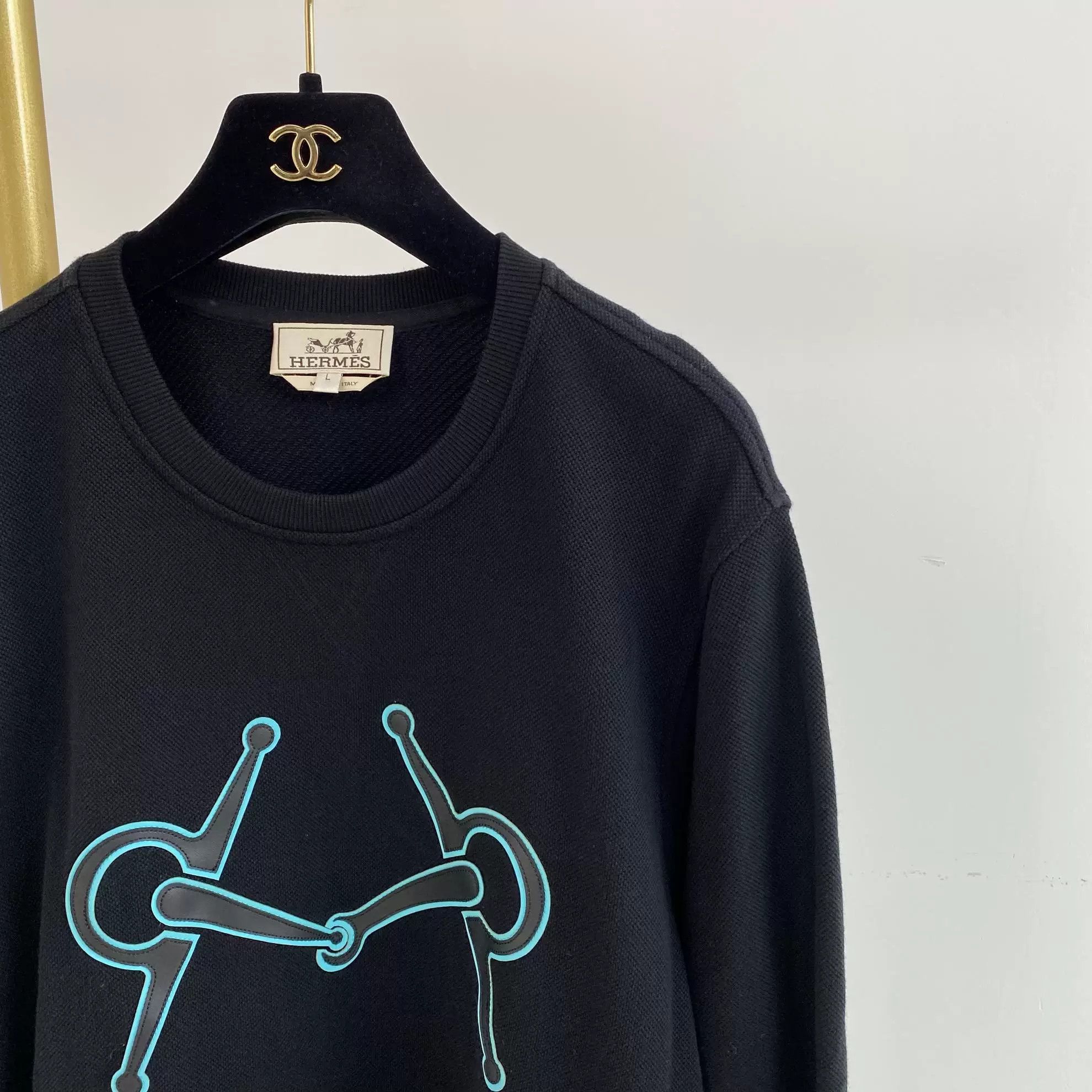 Hermes Hermes Black Sweatshirt L Size Size US L / EU 52-54 / 3 - 4 Thumbnail