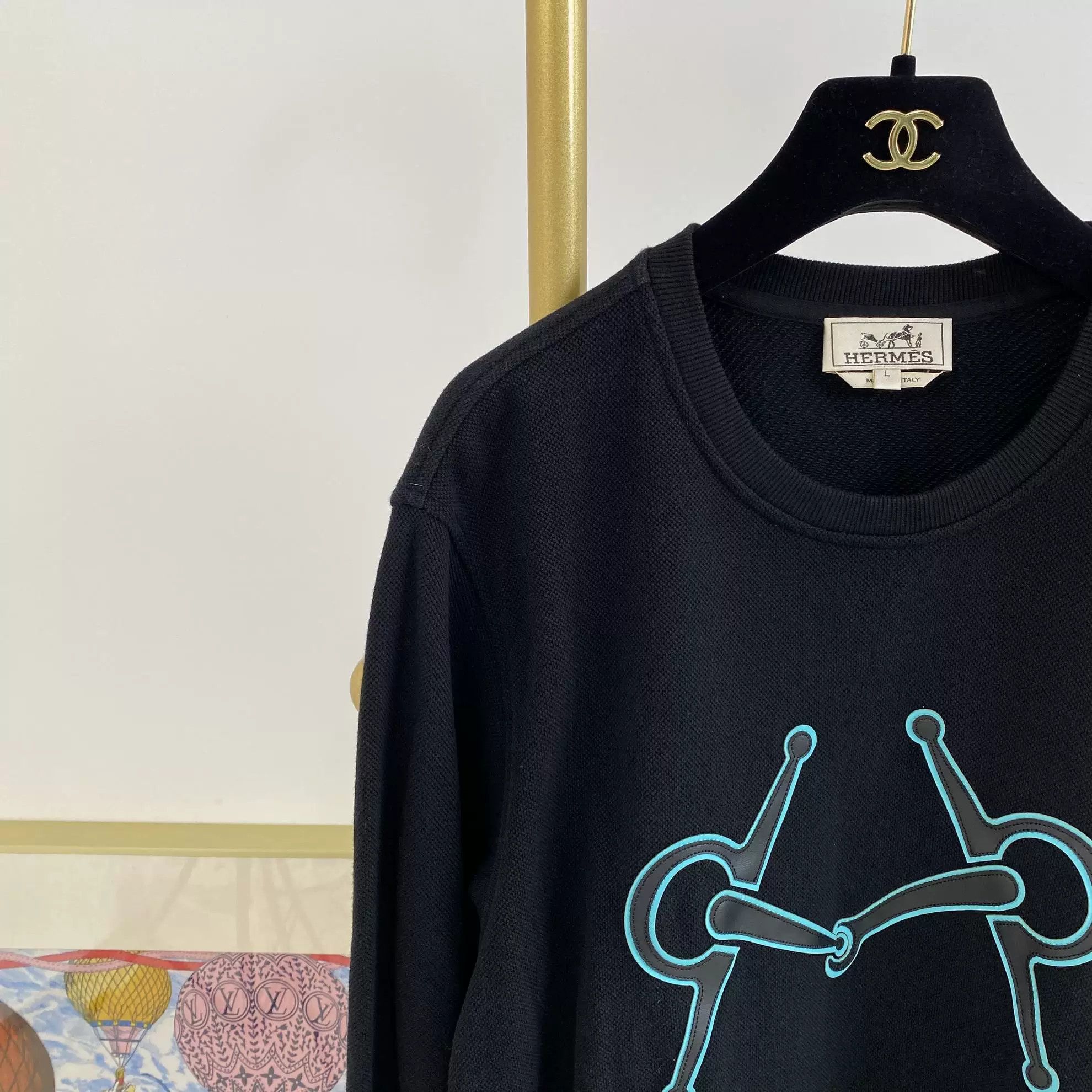Hermes Hermes Black Sweatshirt L Size Size US L / EU 52-54 / 3 - 3 Thumbnail