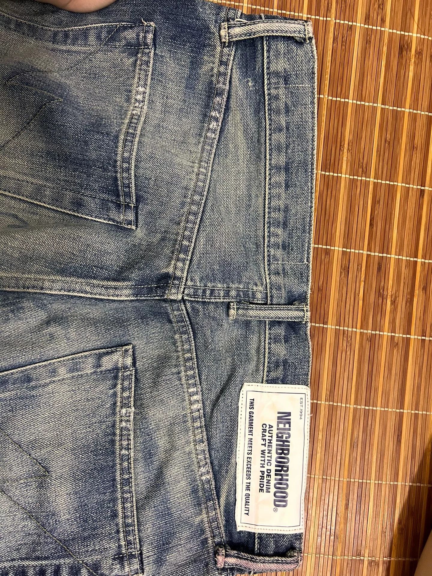 Neighborhood NEIGHBORHOOD 19AW Distressed Denim Jeans Size US 33 - 3 Thumbnail