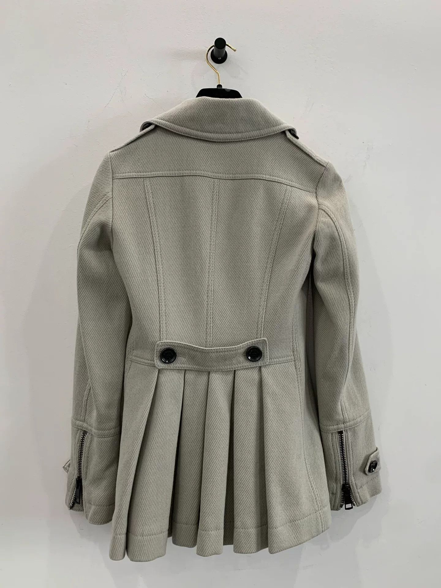 Burberry Burberry Classic Gray Wool Short Trench Coat Size US S / EU 44-46 / 1 - 2 Thumbnail