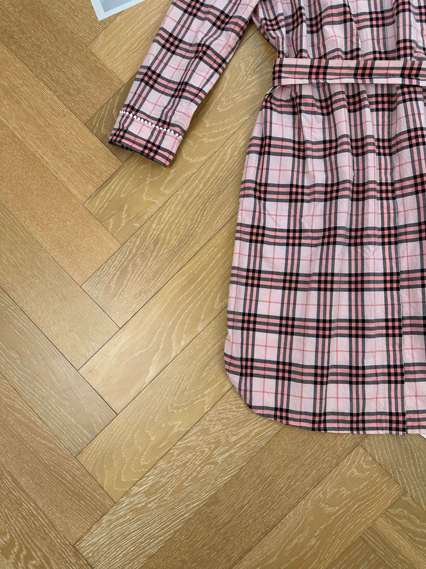 Burberry Burberry Pink Check Shirt Dress Size US 26 / EU 42 - 4 Thumbnail