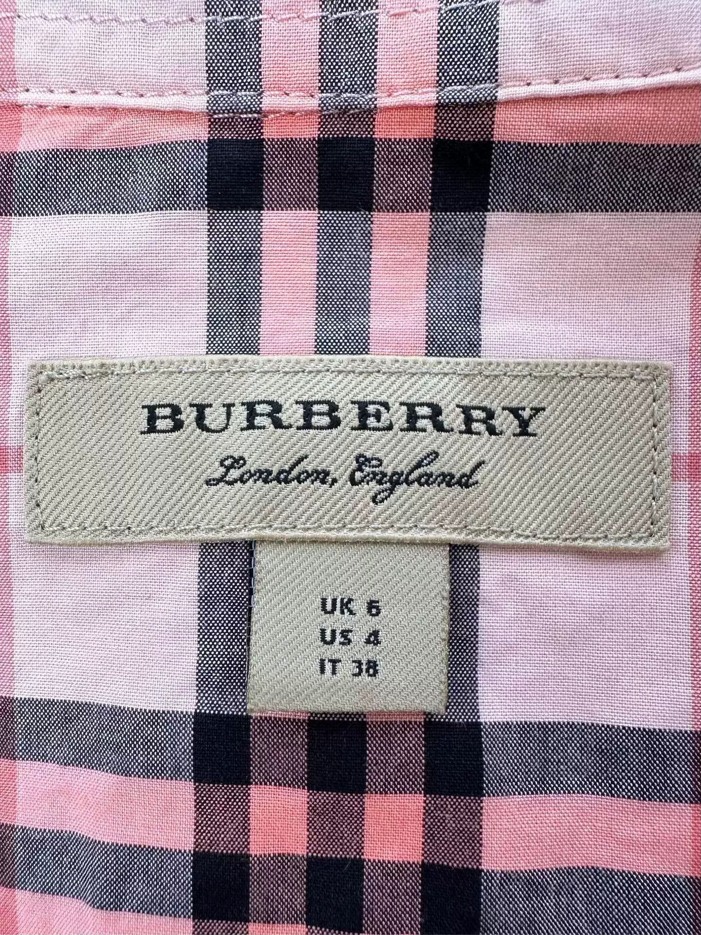 Burberry Burberry Pink Check Shirt Dress Size US 26 / EU 42 - 7 Thumbnail