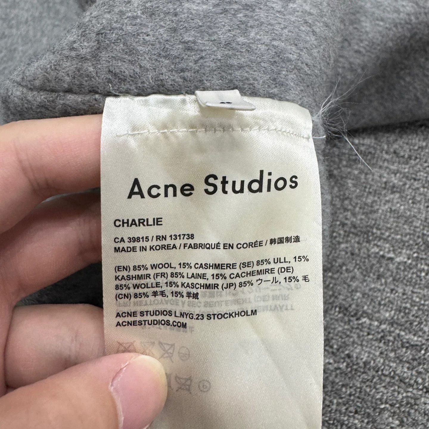 Acne Studios grey wool coat by acne studios Size US L / EU 52-54 / 3 - 3 Thumbnail