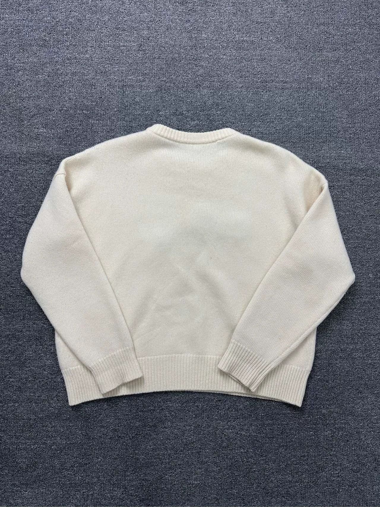 Loewe Loewe Logo Knit Round Neck Sweater Beige Size US L / EU 52-54 / 3 - 2 Thumbnail
