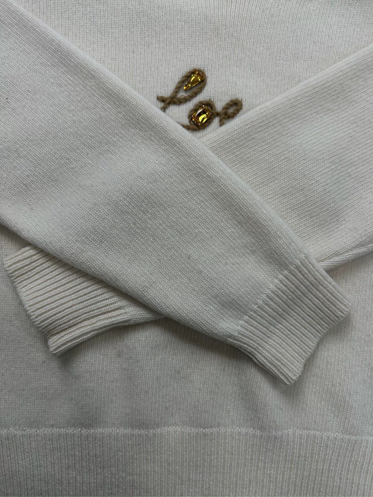 Loewe Loewe Logo Knit Round Neck Sweater Beige Size US L / EU 52-54 / 3 - 6 Thumbnail