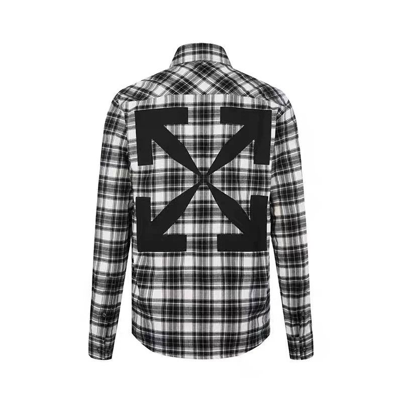 Off-White off-white black checkered long sleeve shirt Size US L / EU 52-54 / 3 - 2 Thumbnail