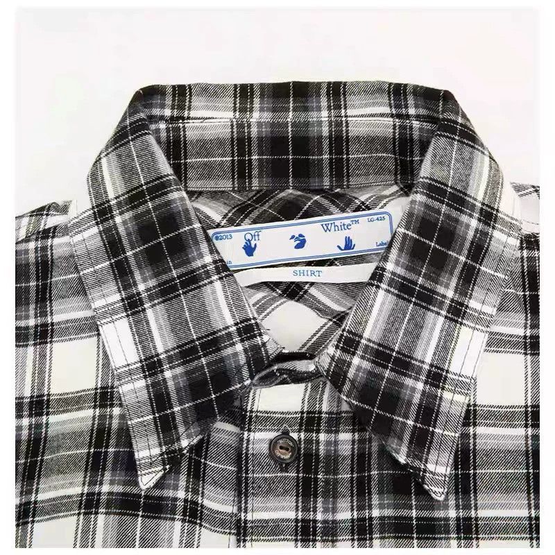 Off-White off-white black checkered long sleeve shirt Size US L / EU 52-54 / 3 - 3 Thumbnail