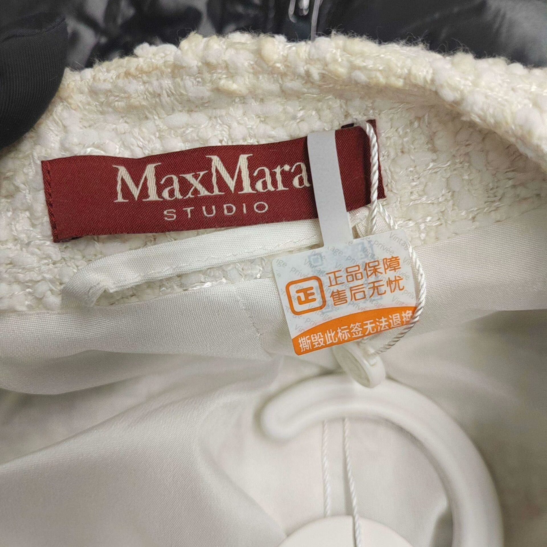 Jimmy Choo Maxmara Tweed Jacket White Size US M / EU 48-50 / 2 - 3 Thumbnail