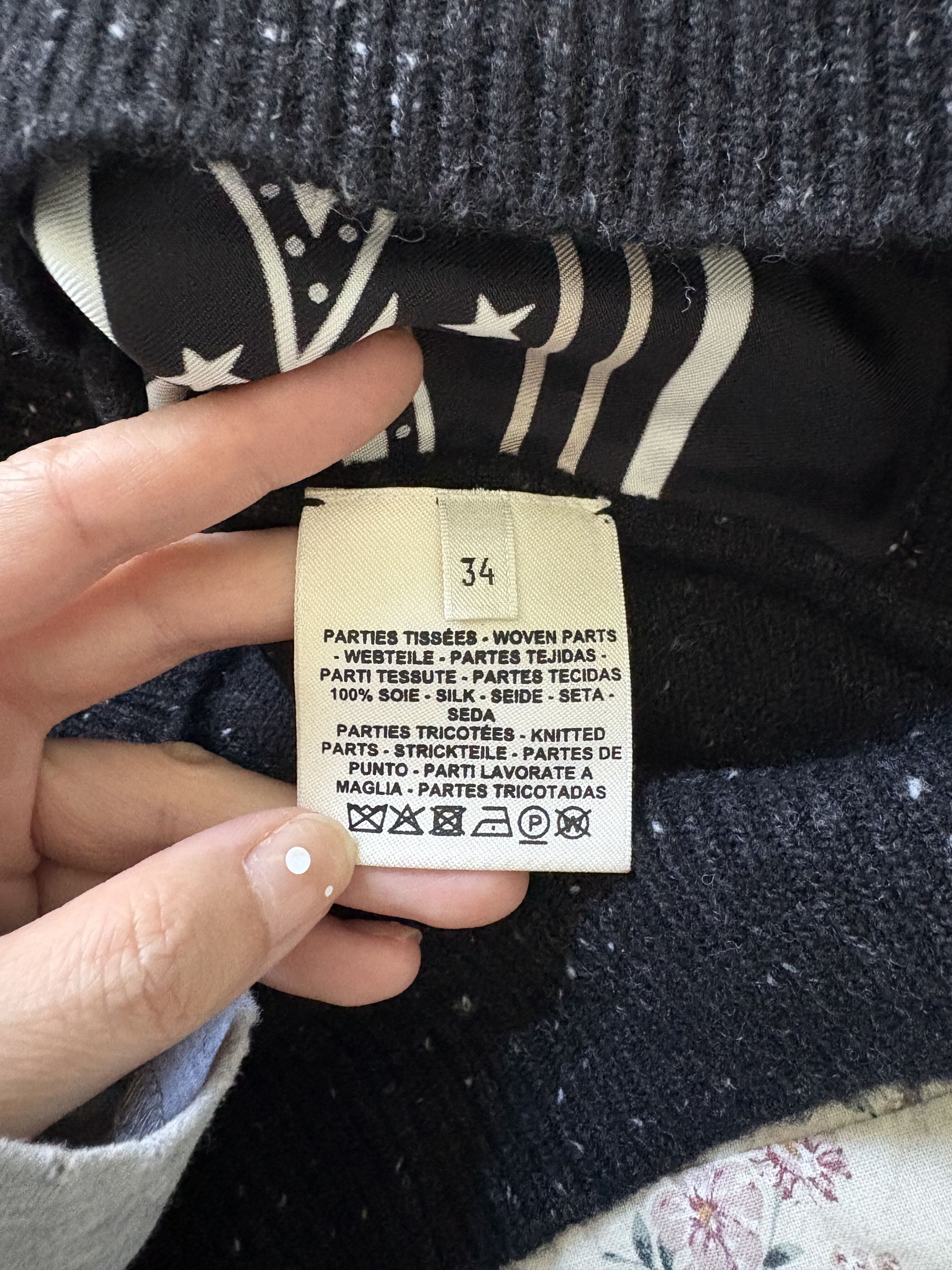 Hermes Hermes Wool Paneled Short Sleeve Top Size US XS / EU 42 / 0 - 4 Thumbnail