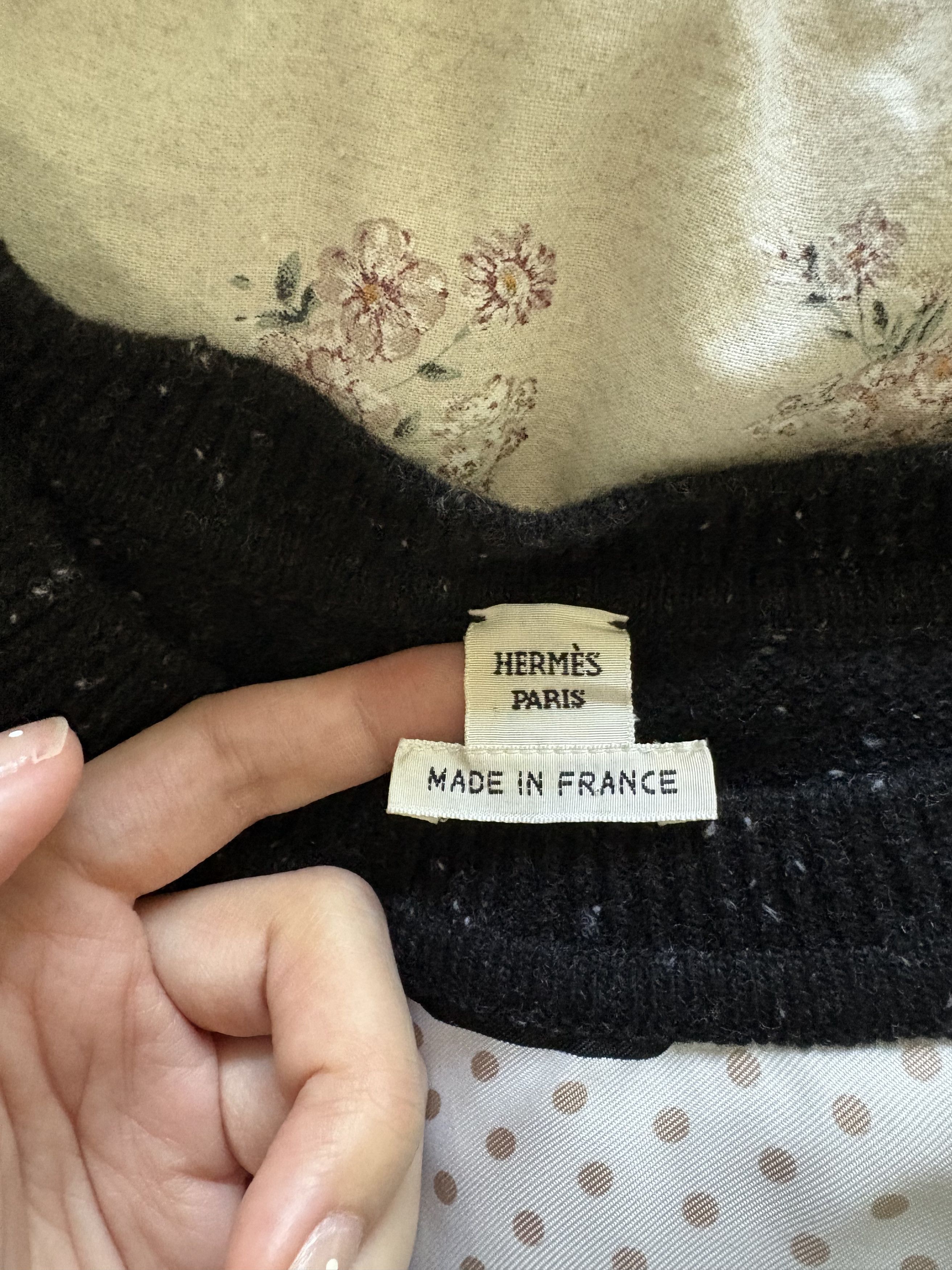 Hermes Hermes Wool Paneled Short Sleeve Top Size US XS / EU 42 / 0 - 3 Thumbnail