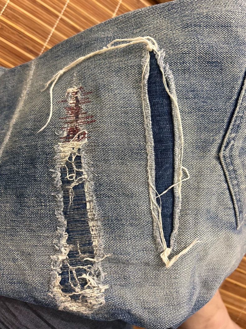 Neighborhood NEIGHBORHOOD 19AW 14OZ Distressed Denim Size US 31 - 8 Thumbnail