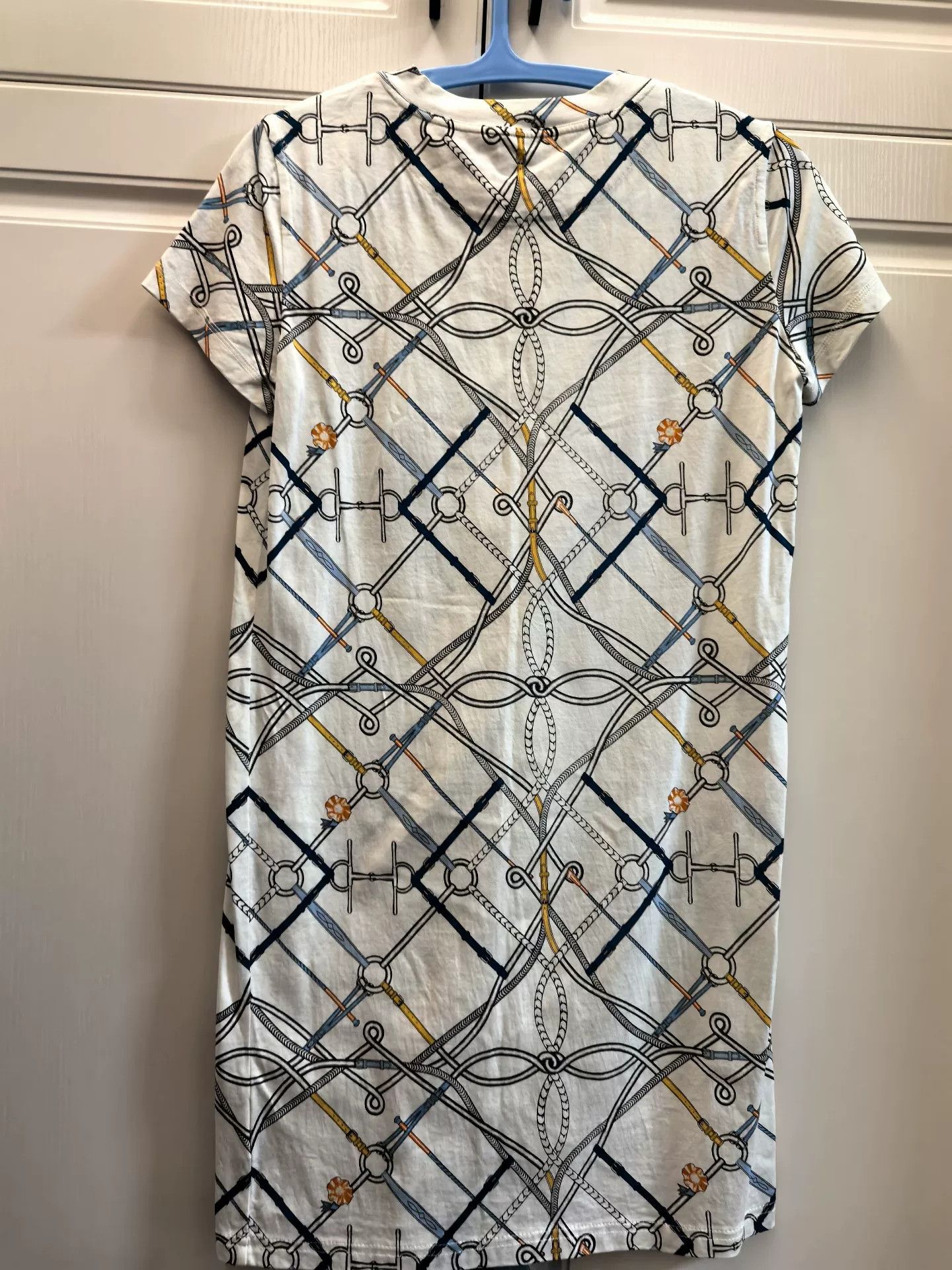 Hermes Hermes Printed Short Sleeve Dress Size US XS / EU 42 / 0 - 2 Thumbnail