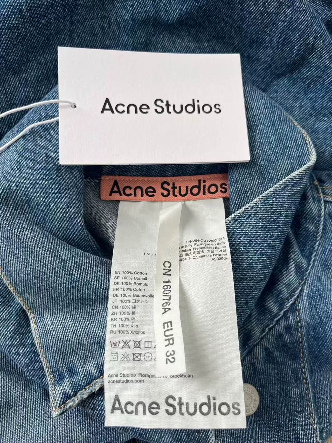 Acne Studios Acne Studios Blue Denim Jacket Women's Size US S / EU 44-46 / 1 - 3 Thumbnail