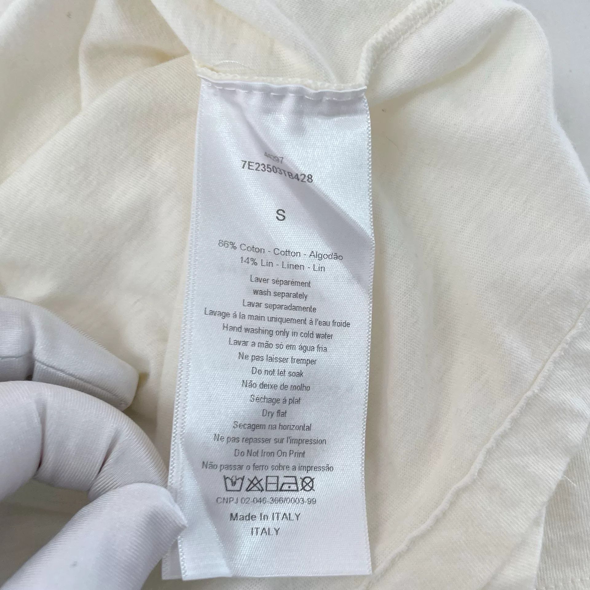 Dior Christian Dior White Logo T-Shirt S Size US S / EU 44-46 / 1 - 6 Thumbnail