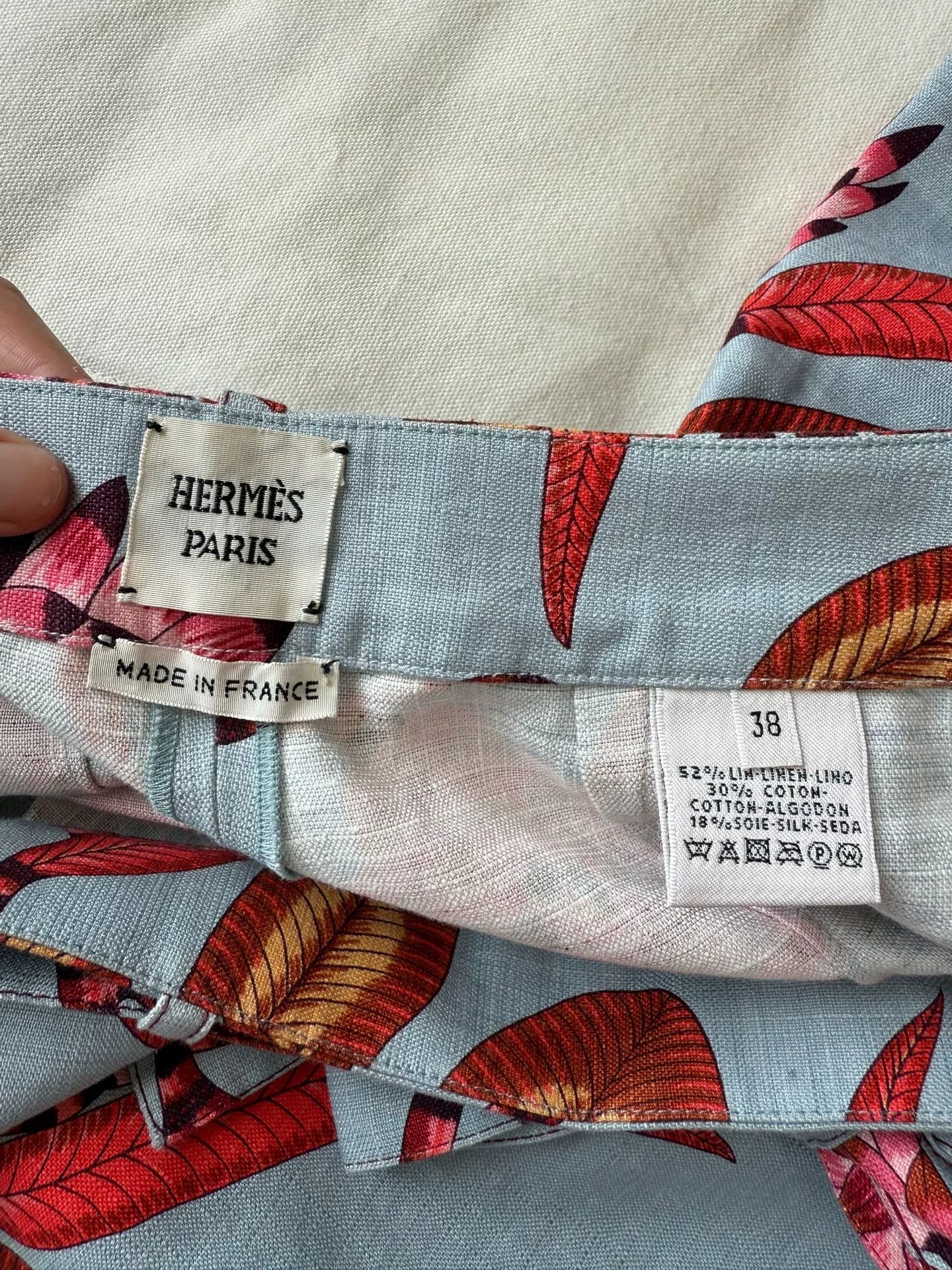 Hermes Hermes Linen Silk Blend Shorts Size US 38 / EU 54 - 9 Thumbnail