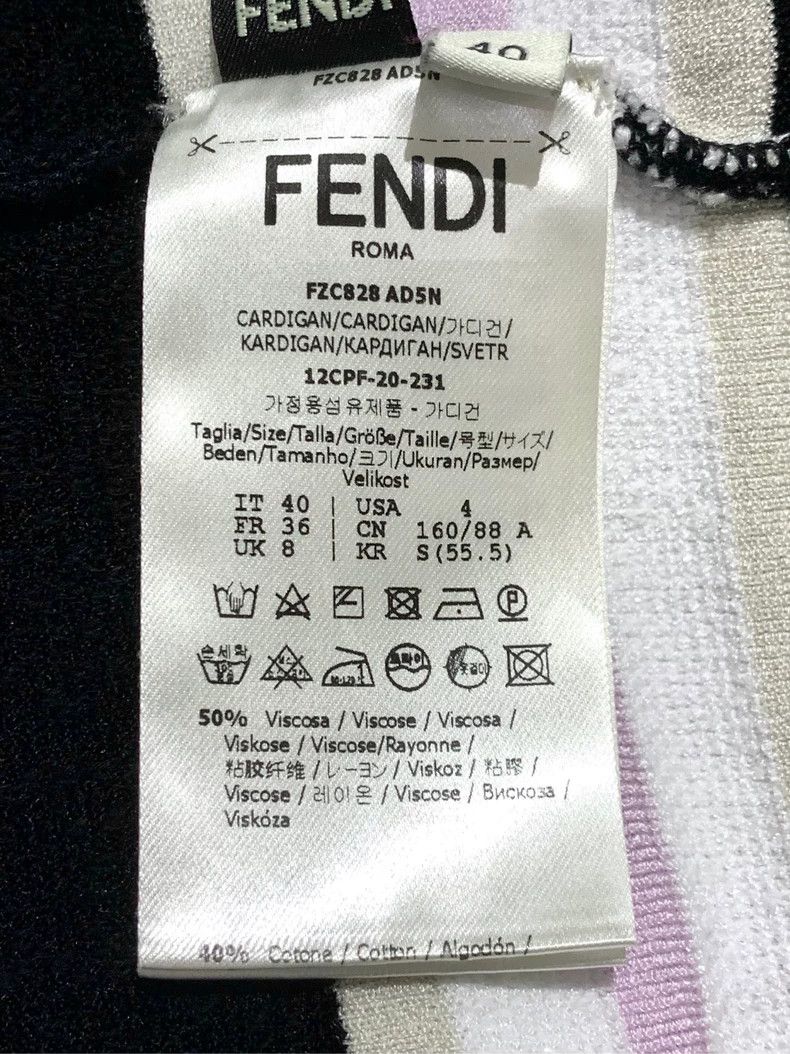 Fendi Fendi Striped Colorblock Knit Cardigan Size US S / EU 44-46 / 1 - 6 Thumbnail