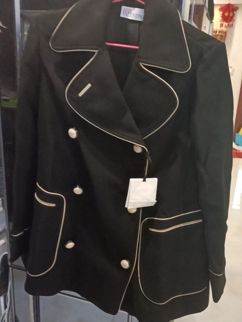 Valentino Red Valentino Black Heavy Coat Size US L / EU 52-54 / 3 - 2 Thumbnail