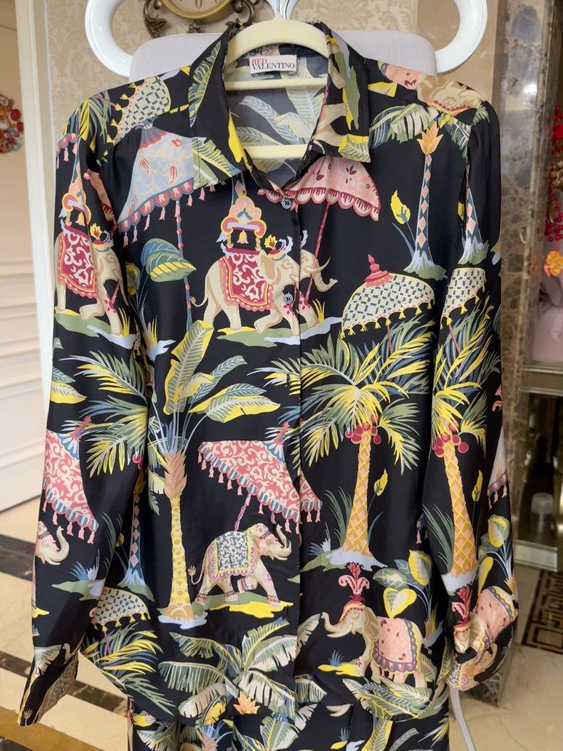 Valentino RED VALENTINO Silk Print Dress Set Size US M / EU 48-50 / 2 - 3 Thumbnail