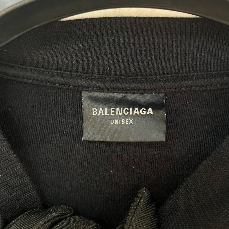 Balenciaga Balenciaga Black Logo Long Sleeve T-shirt Size US XL / EU 56 / 4 - 2 Thumbnail