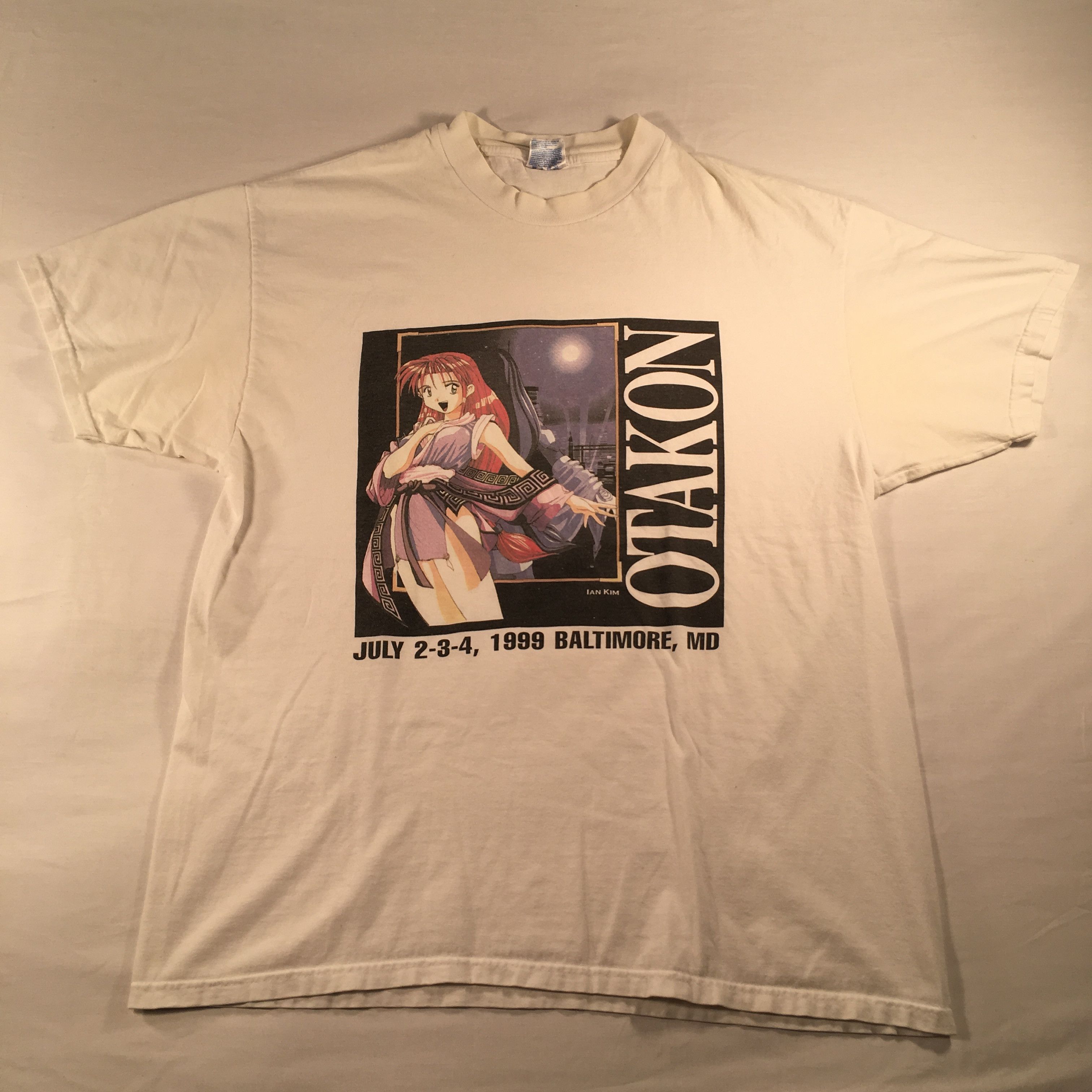 VTG Otakon Anime Convention T Shirt XL 1999 Baltimore Ian Kim Manga Japan EUC