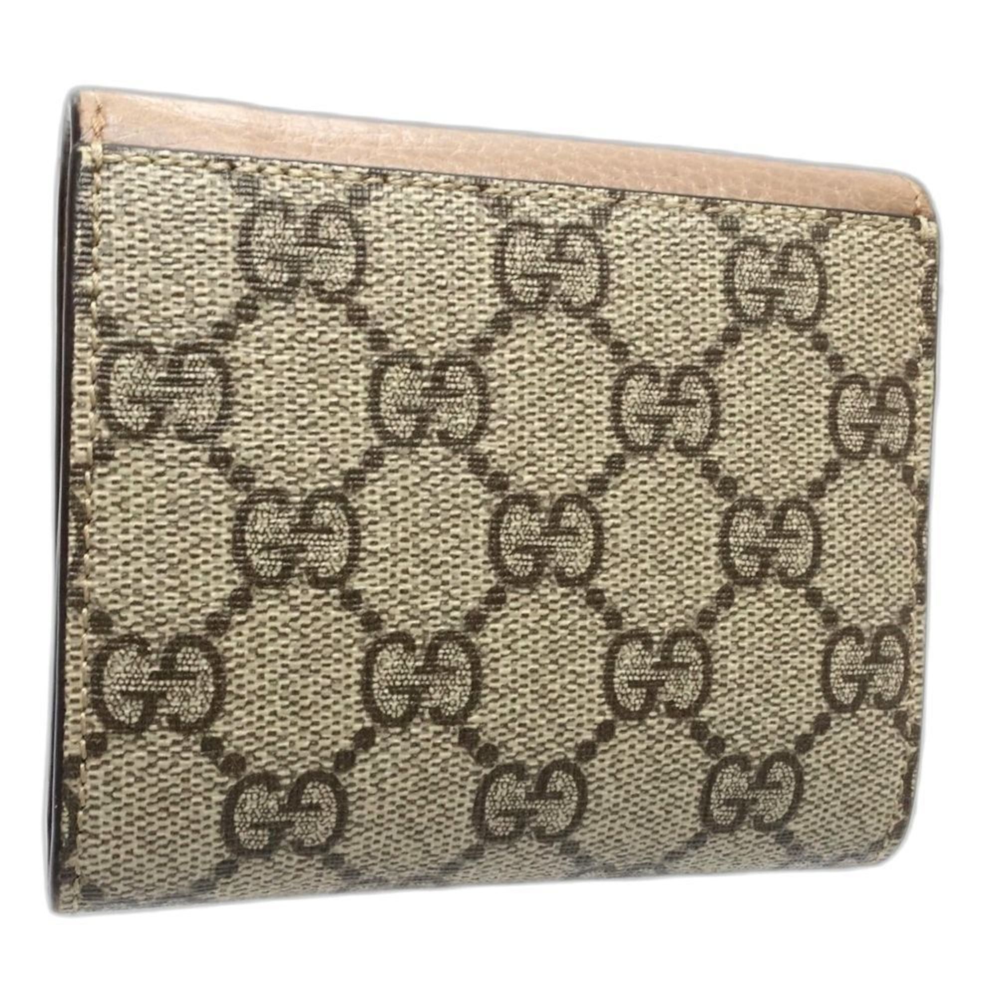 Gucci GUCCI Double G Bi-fold Wallet 598587, Medium in Beige Canvas and Leather, Women's, 181754 Size ONE SIZE - 3 Thumbnail