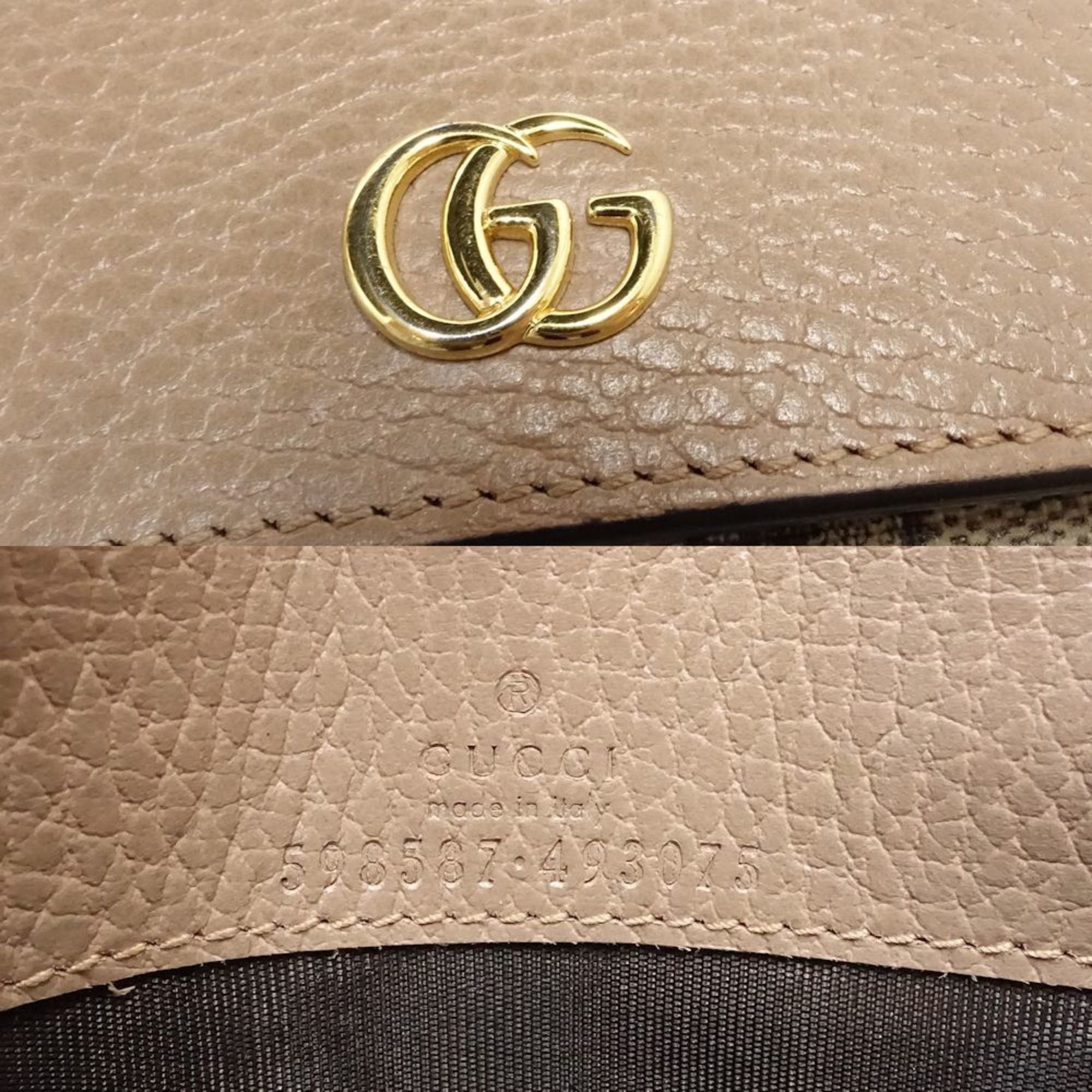 Gucci GUCCI Double G Bi-fold Wallet 598587, Medium in Beige Canvas and Leather, Women's, 181754 Size ONE SIZE - 9 Thumbnail