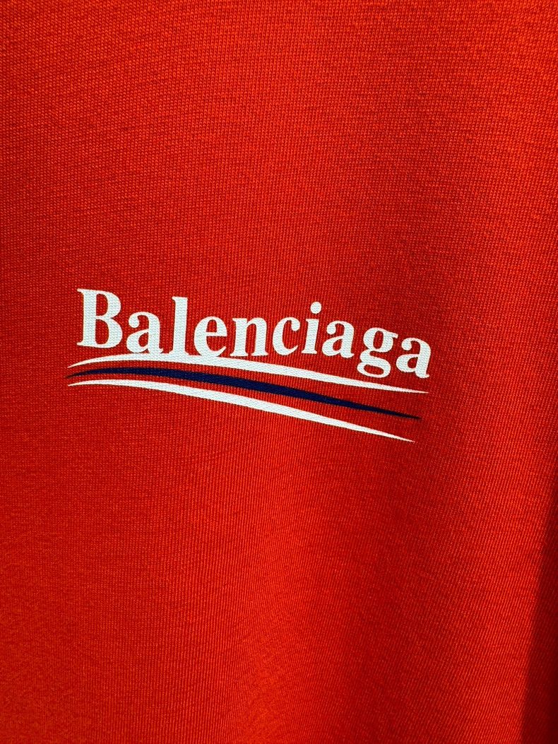 Balenciaga Balenciaga Red Coke Wave Logo Tee Size US S / EU 44-46 / 1 - 4 Thumbnail