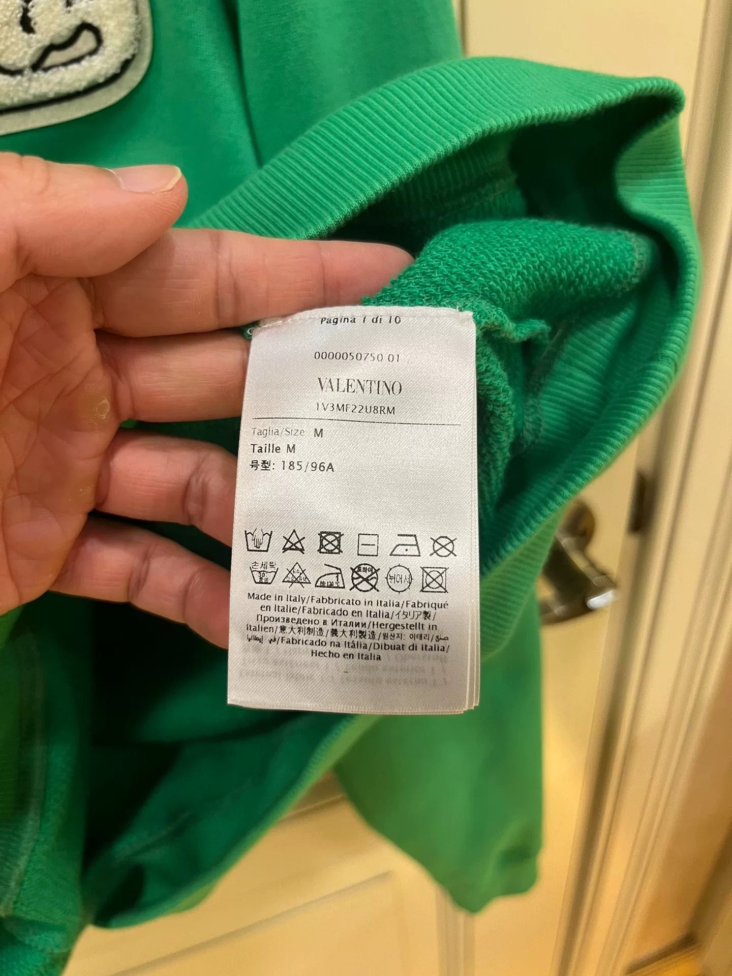 Valentino Valentino Green Hooded Sweatshirt Size US M / EU 48-50 / 2 - 4 Thumbnail