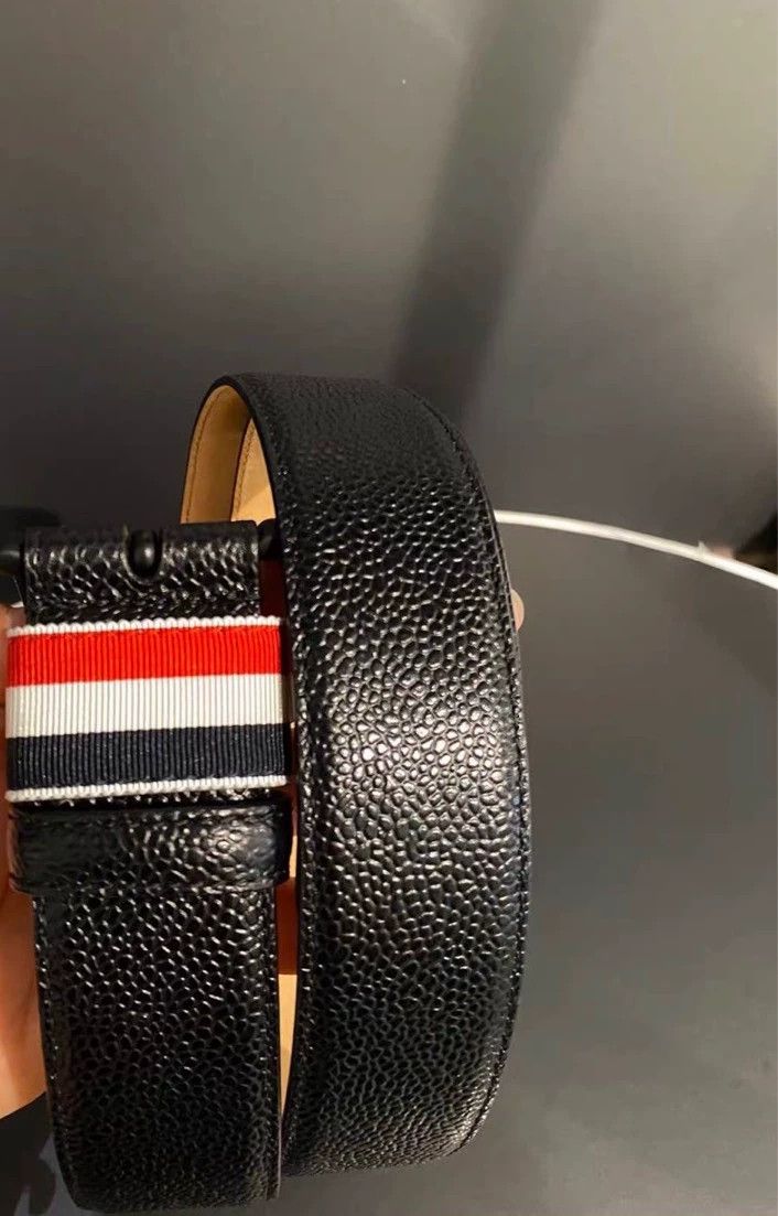 Thom Browne Thom Browne Men's Leather Belt Size ONE SIZE - 3 Thumbnail