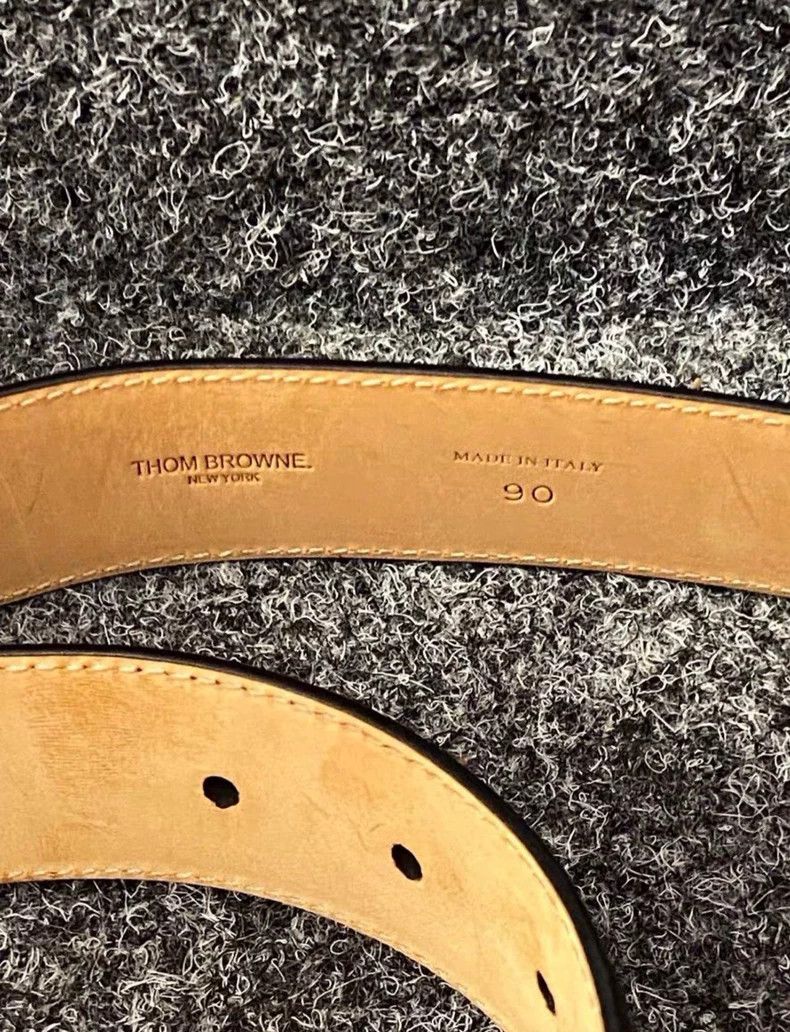 Thom Browne Thom Browne Men's Leather Belt Size ONE SIZE - 5 Thumbnail