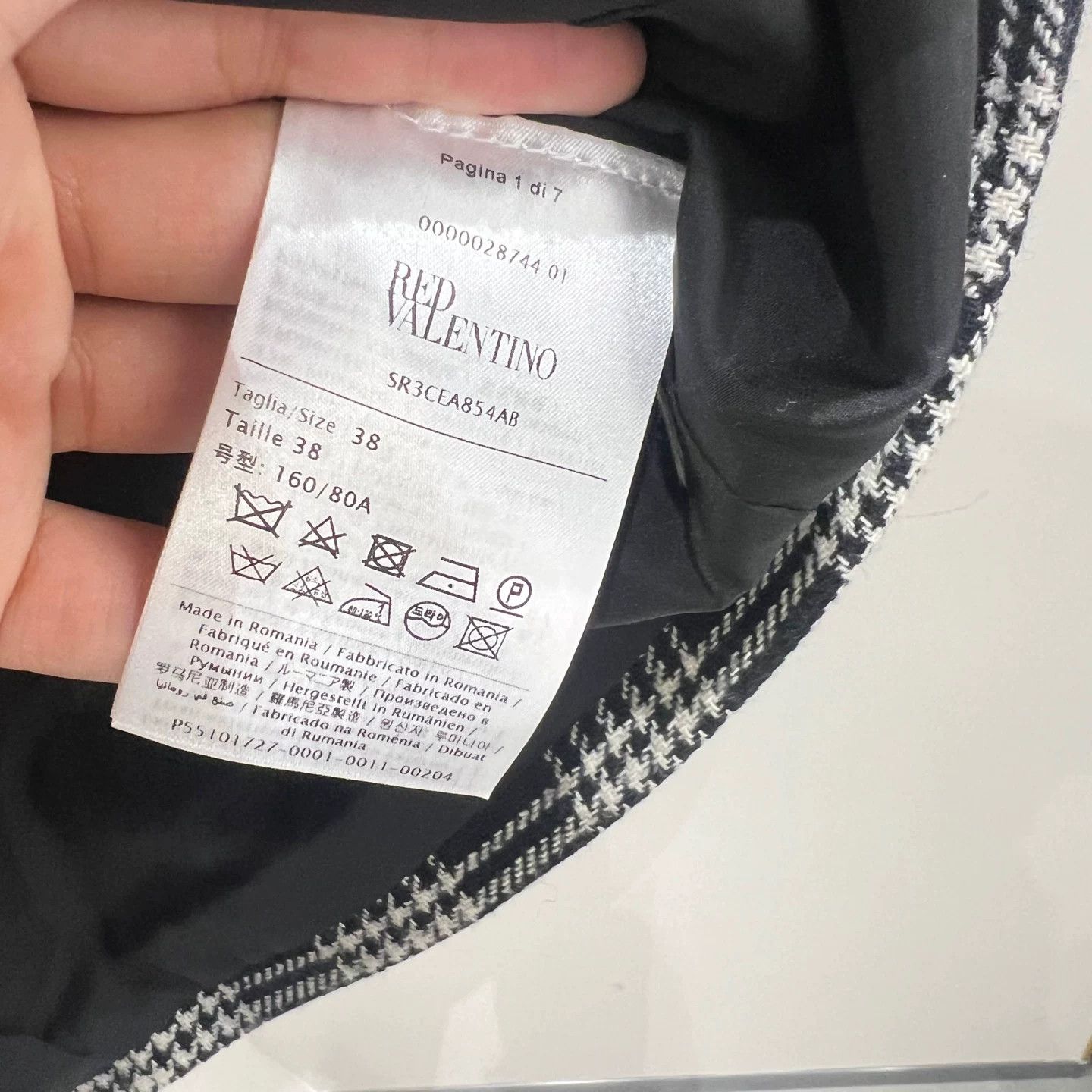 Valentino Valentino Black White Plaid Short Coat Size US S / EU 44-46 / 1 - 4 Thumbnail