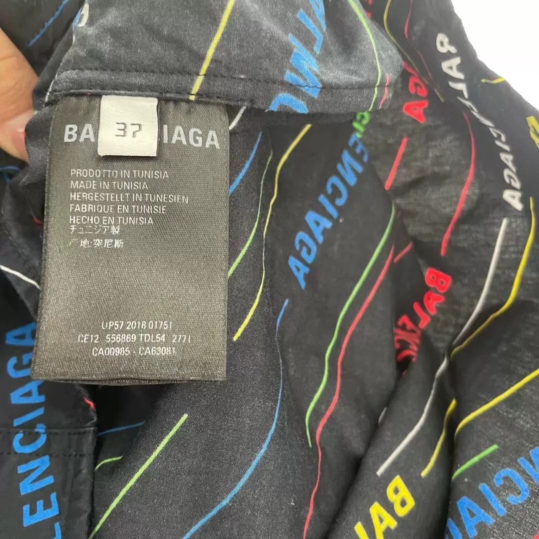 Balenciaga Balenciaga Black Printed Short Jacket Size US S / EU 44-46 / 1 - 6 Thumbnail