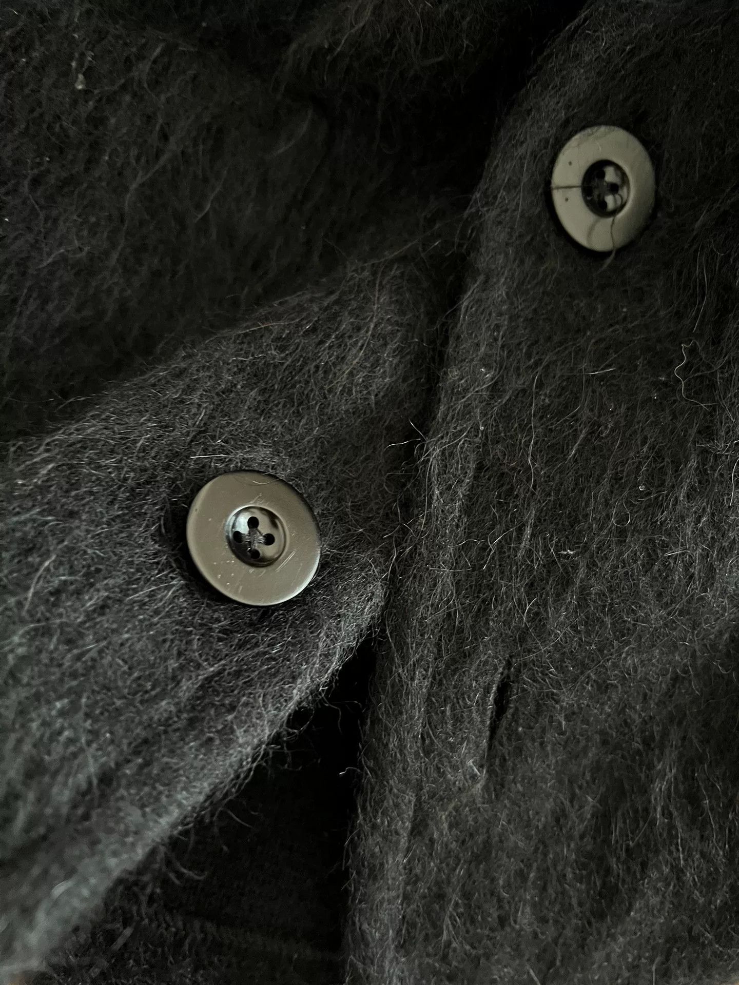 Our Legacy Our Legacy Black Wool Mohair Cardigan Jacket Size US L / EU 52-54 / 3 - 4 Thumbnail