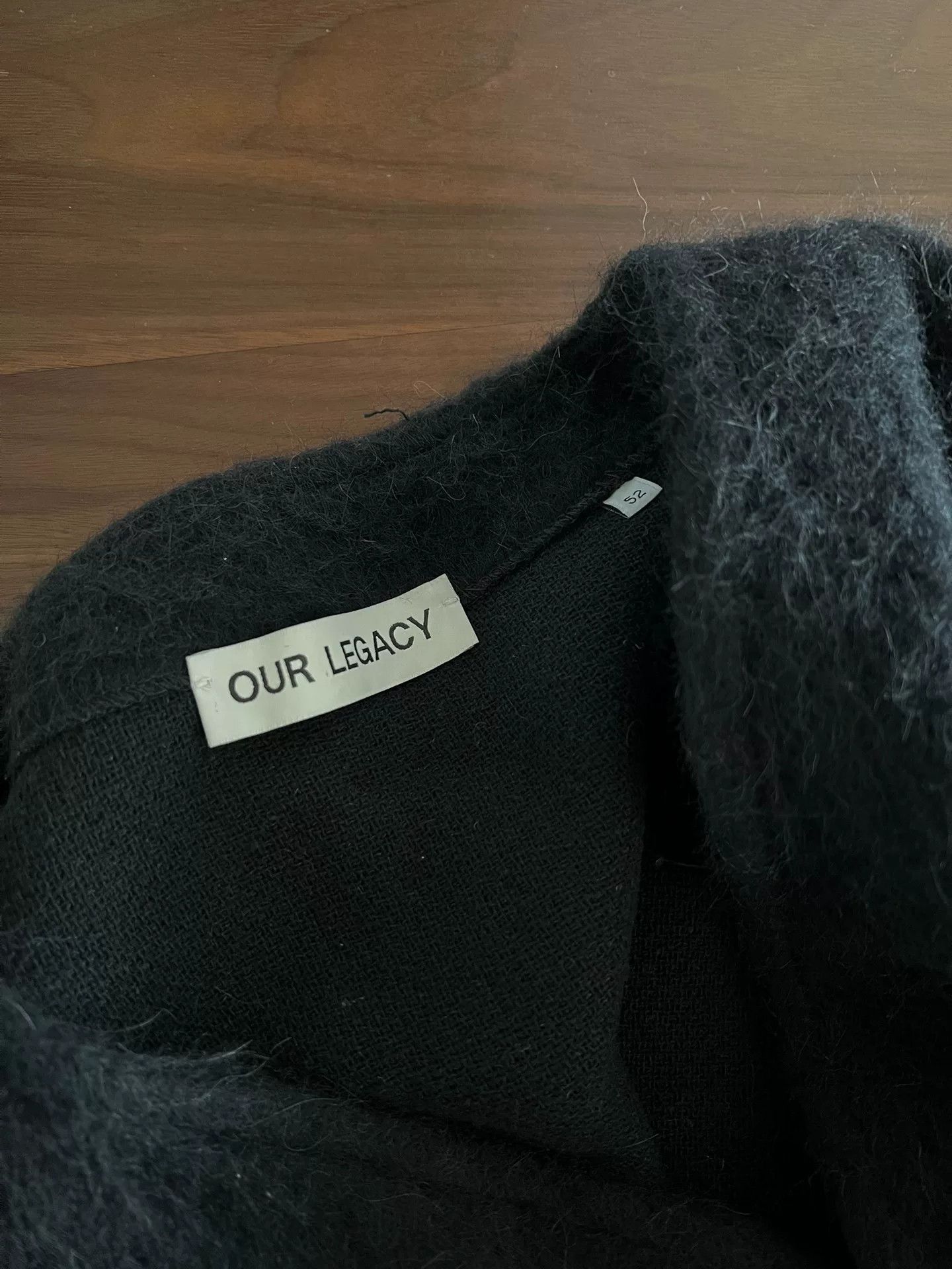Our Legacy Our Legacy Black Wool Mohair Cardigan Jacket Size US L / EU 52-54 / 3 - 3 Thumbnail