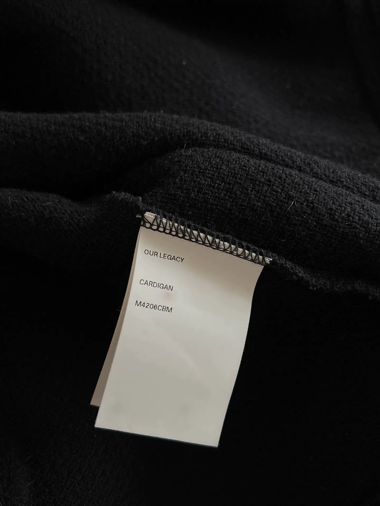 Our Legacy Our Legacy Black Wool Mohair Cardigan Jacket Size US L / EU 52-54 / 3 - 5 Thumbnail