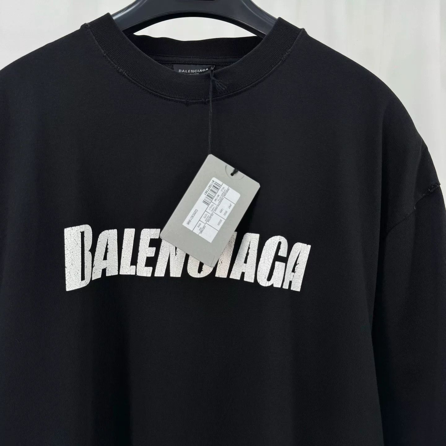 Balenciaga Balenciaga Cracked Logo Print T-shirt Size US XXS / EU 40 - 3 Thumbnail