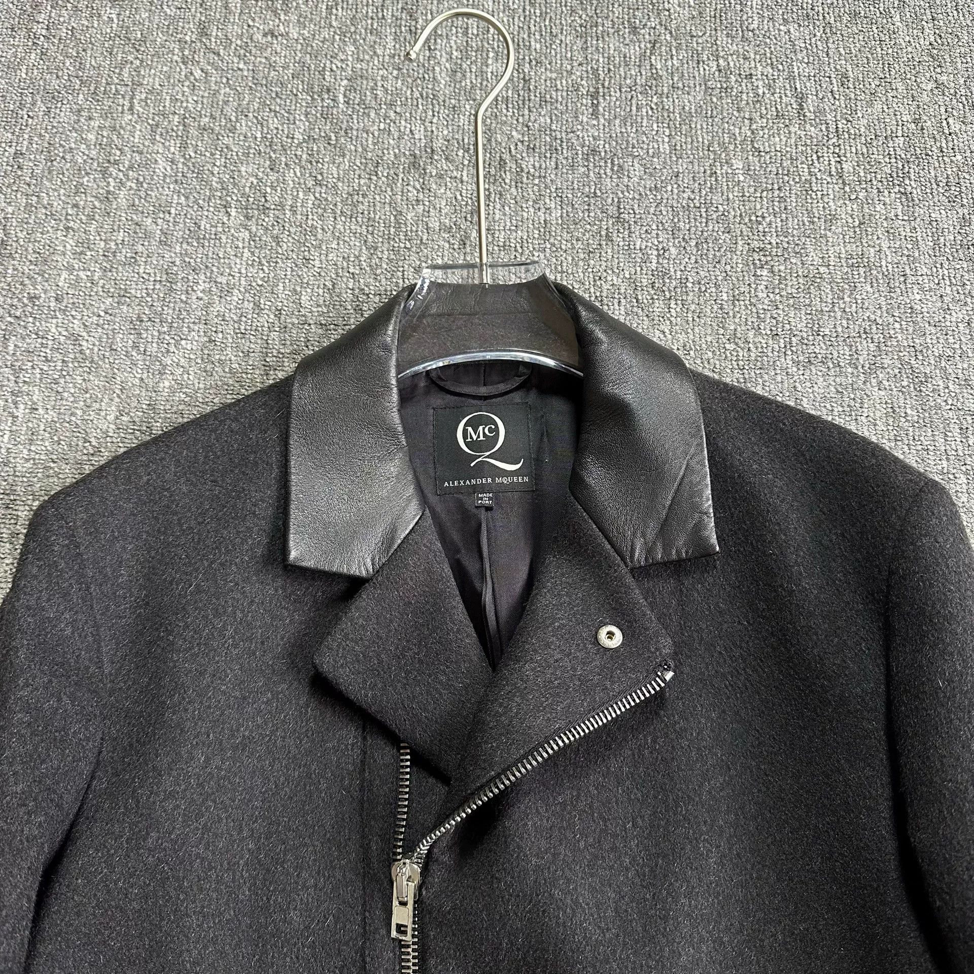 Alexander McQueen Alexander McQueen Black Leather Collar Coat Size US M / EU 48-50 / 2 - 3 Thumbnail