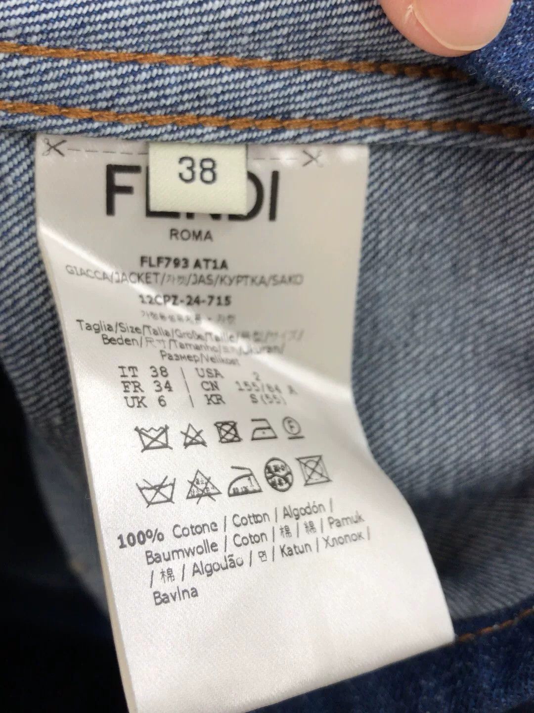 Fendi fendi denim jacket with unique design Size US M / EU 48-50 / 2 - 3 Thumbnail