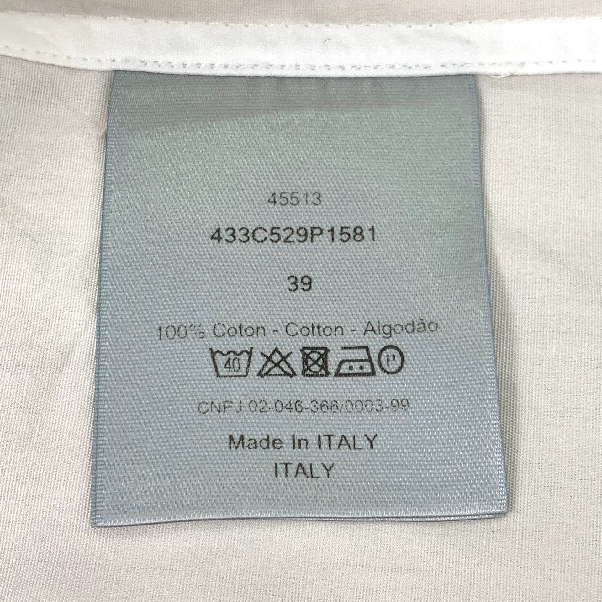 Dior white cotton long sleeve shirt by dior Size US M / EU 48-50 / 2 - 6 Thumbnail