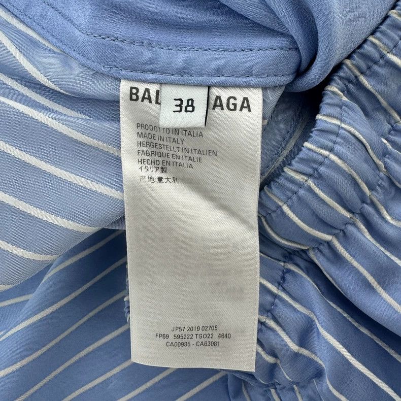Balenciaga Balenciaga Blue White Stripe Logo Pants Size US 38 / EU 54 - 4 Thumbnail