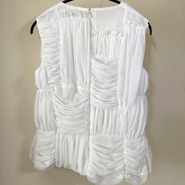 Comme des Garcons COMME des GARCONS White Ruched Top Size US S / EU 44-46 / 1 - 3 Thumbnail