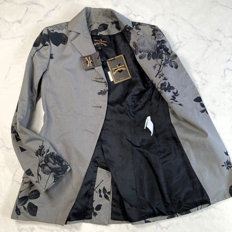 Vivienne Westwood Vivienne Westwood Floral Print Blazer Jacket Size US XXL / EU 58 / 5 - 7 Thumbnail