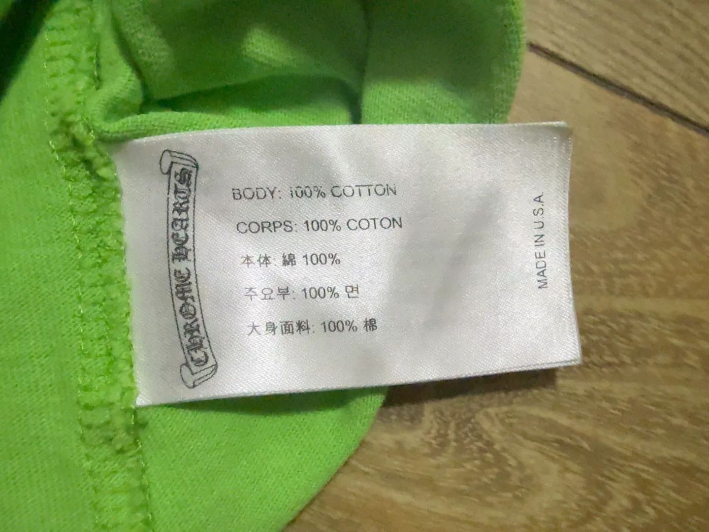 Chrome Hearts Chrome Hearts Green Short Sleeve T-shirt L Size US L / EU 52-54 / 3 - 6 Thumbnail