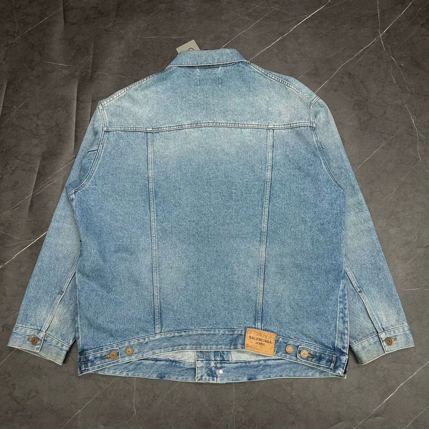 Balenciaga Balenciaga Denim Jacket Double Breasted Size US M / EU 48-50 / 2 - 2 Thumbnail