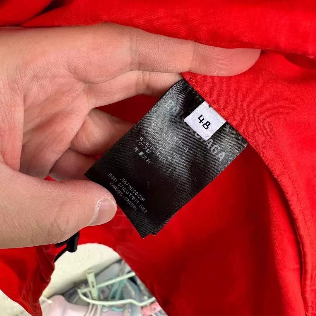 Balenciaga Balenciaga White Red Panel Logo Jacket Size US L / EU 52-54 / 3 - 4 Thumbnail