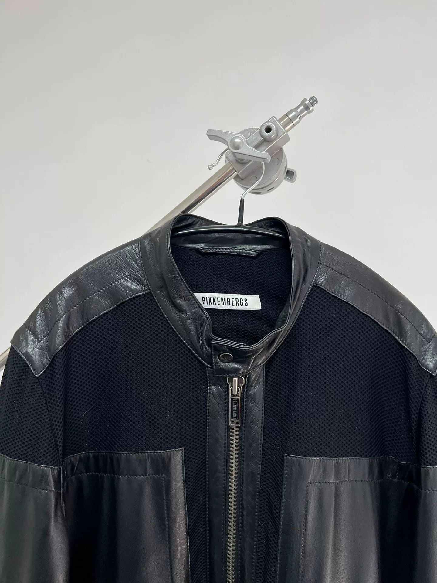Dirk Bikkembergs Dirk Bikkembergs Leather Mesh Zip Jacket Size US L / EU 52-54 / 3 - 4 Thumbnail