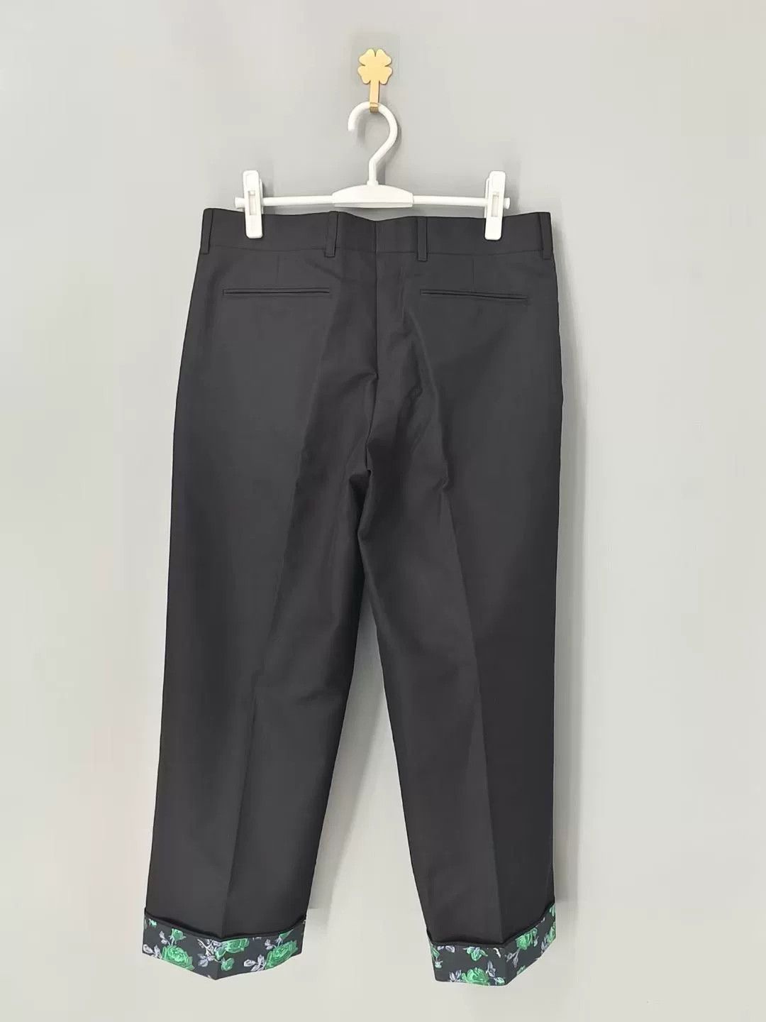 Dior Dior Black Rose Cuffed Cropped Trousers Size US 44 / EU 60 - 2 Thumbnail
