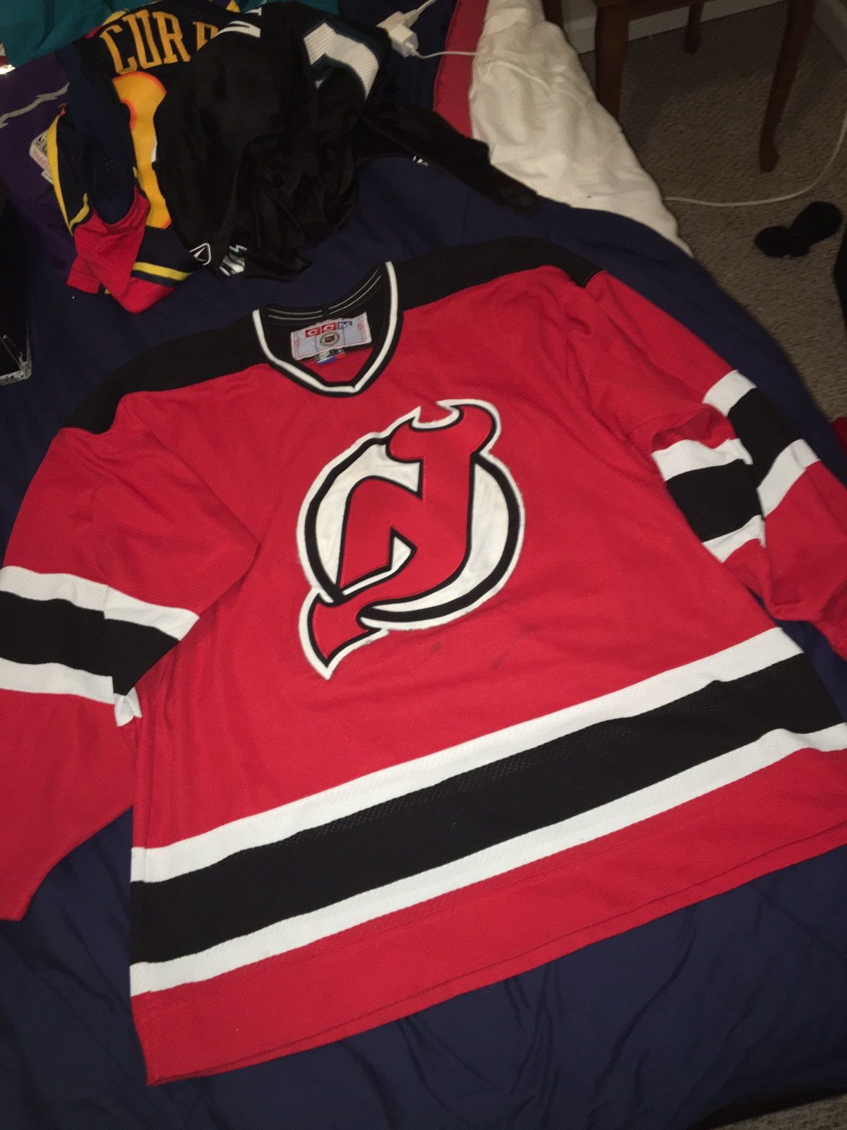 I remade the New Jersey Devils Hellboy shirt that Peep wore on the