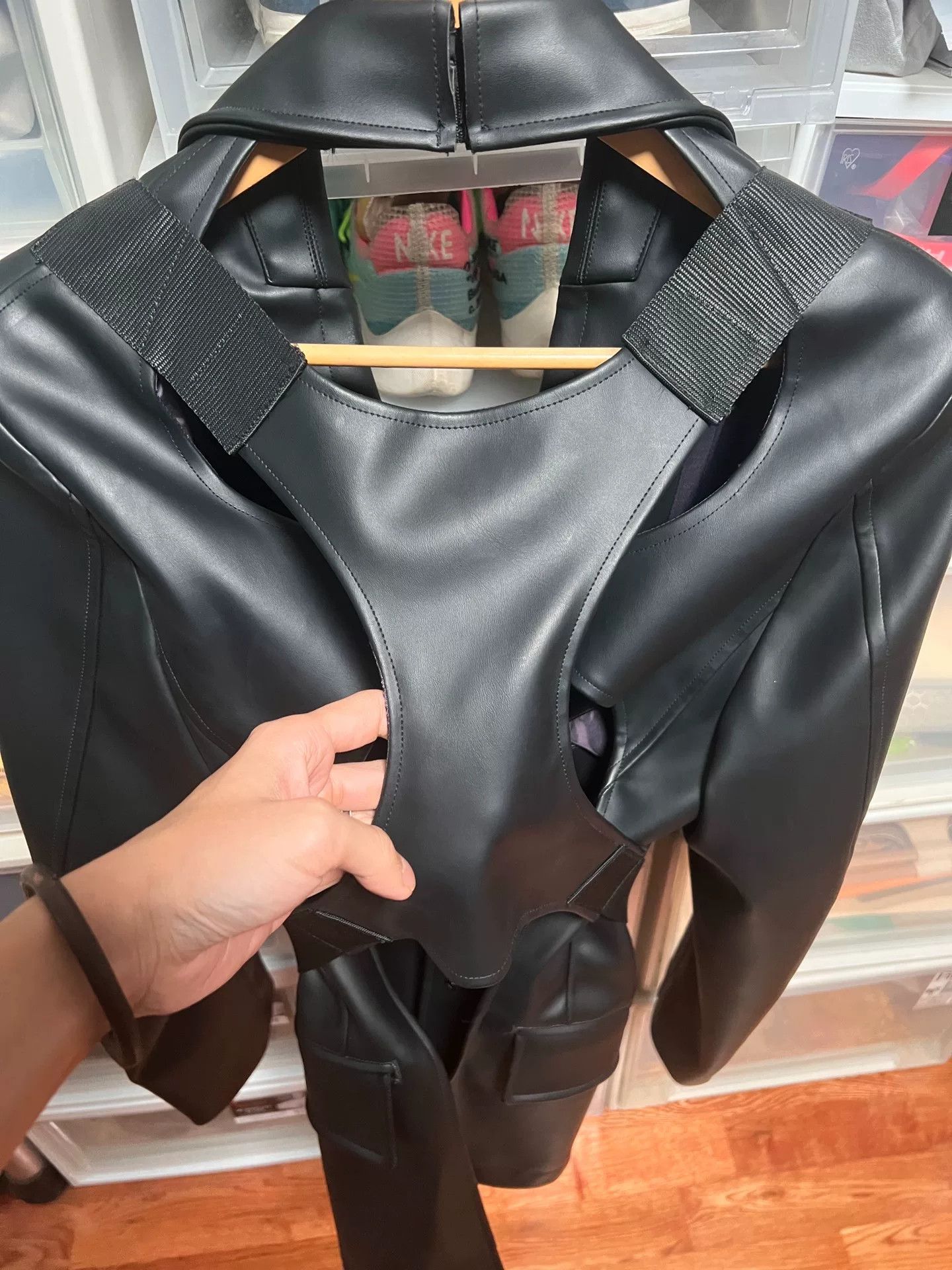 Junya Watanabe junya watanabe faux leather blazer jacket Size US L / EU 52-54 / 3 - 6 Thumbnail
