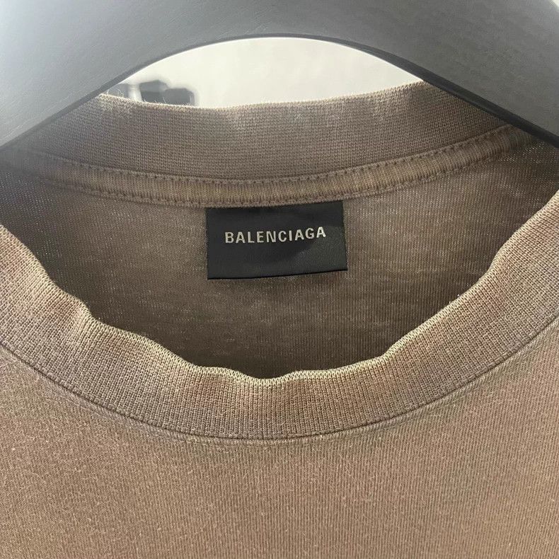 Balenciaga Balenciaga Chest Logo Embroidered Tee Size US S / EU 44-46 / 1 - 3 Thumbnail